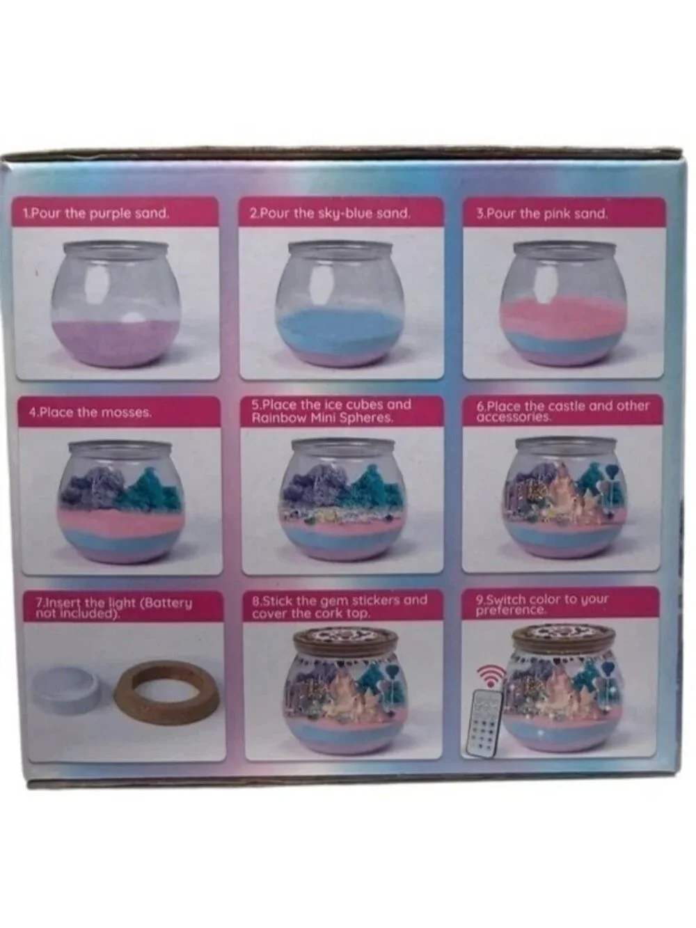 DIY Craft For Kids Light-Up Terrarium Kit  6+ With Accessories Remote-Control